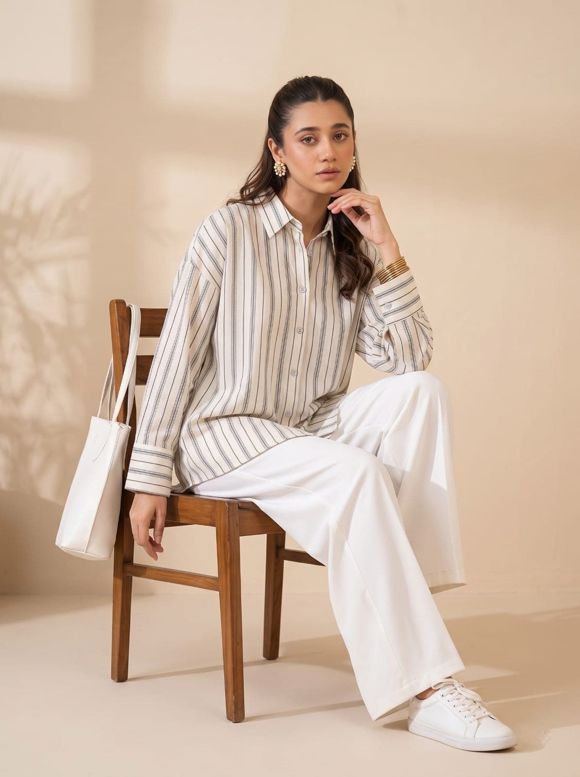 Zella Charcoal Pinstripe
